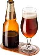 Vacu Vin Súprava 6 širokých podpivníkov na fľašu i pohár kožená s držiakom