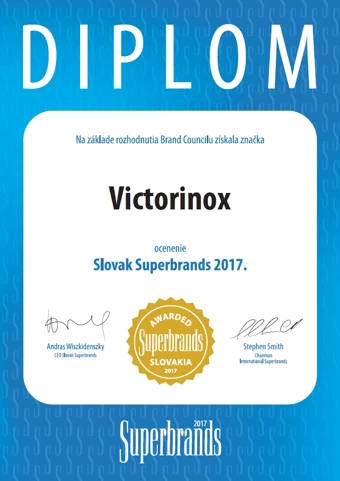 Diplom Victorinox Superbrands 2017