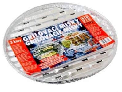 Alufix Hliníkové grilovacie tácky okrúhle 3 ks