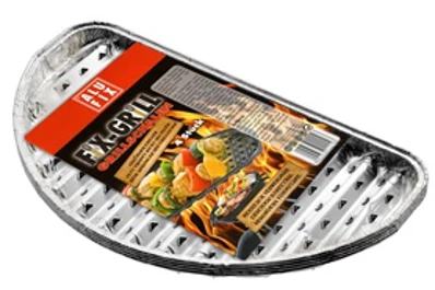 Alufix Hliníkové grilovacie tácky polkruhové 4 ks