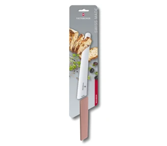 Victorinox Swiss Modern Nôž na pečivo a cukrovinky 22 cm - marhuľovo ružová