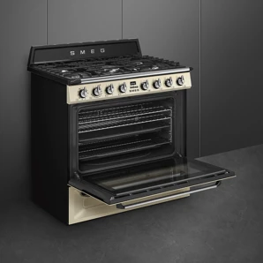 SMEG Victoria kombinovaný sporák TR90P9 krémový