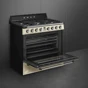 SMEG Victoria kombinovaný sporák TR90P9 krémový