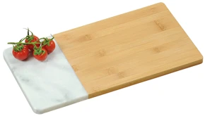 Kesper Nárezová a servírovacia doska 36 x 18,5 cm z bambusového dreva a mramoru