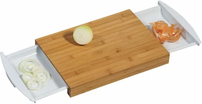 Kesper Nárezová doska s 2 zásuvkami 41 x 25 cm z bambusového dreva
