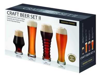 Maison Forine Súprava pohárov na pivo "Leona Craft Beer II" 4-dielna