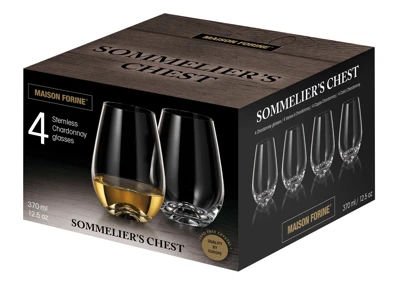 Maison Forine Súprava pohárov Chardonnay 370ml "Sommelier" 4-dielna