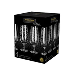 Maison Forine Súprava pohárov na pivo "Leona Deco" 4-dielna