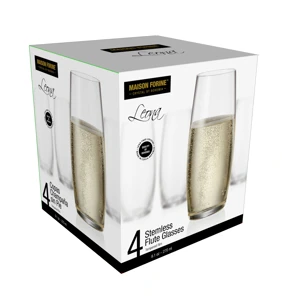 Maison Forine Súprava pohárov na vodu flute "Leona" 4-dielna 270ml