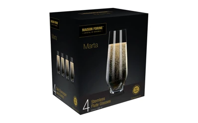 Maison Forine Súprava pohárov na vodu flute "Marta" 4-dielna 285ml