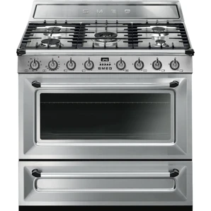 SMEG Victoria kombinovaný sporák TR90X9 nerezový