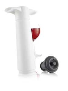 Vacu Vin Vákuová pumpa na víno s 1 zátkou – biela