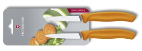 Victorinox Swiss Classic Súprava nožov s hladkou čepeľou 2-dielna oranžová