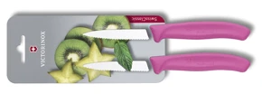 Victorinox Swiss Classic Súprava nožov so zúbkovanou čepeľou 2-dielna ružová