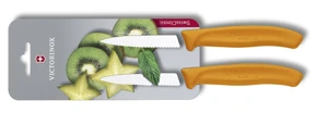Victorinox Swiss Classic Súprava nožov so zúbkovanou čepeľou 2-dielna oranžová