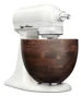 Kuchynský robot Artisan Design 5KSM156WBEPL - Porcelain White s drevenou misou