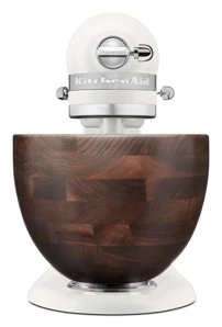 Kuchynský robot Artisan Design 5KSM156WBEPL - Porcelain White s drevenou misou