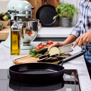 Grilovacia panvica 28 cm KitchenAid Classic z kovaného hliníka (CC005681-001)