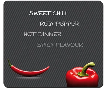 Sklenená nárezová doska Kesper Chilli/Paprika