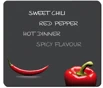 Sklenená nárezová doska Kesper Chilli/Paprika