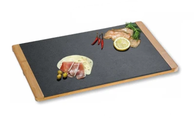 Bridlicová doska s bambusovým rámom Kesper 45 x 30 x 1,5 cm