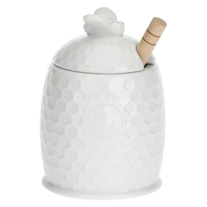 La Porcellana Bianca Nádoba na med s naberačkou "Aperegina" – 12 x 8 cm