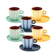 Sada 6 šálok s podšálkou Attimi