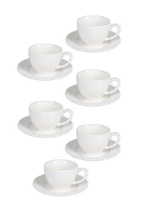 Sada 6 šálok a podšálok na kávu Tavola Reale