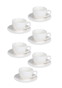 Sada 6 šálok a podšálok na kávu Tavola Reale