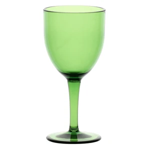 Sada 6 ks Pohár na stopke zelený 440 ml, Fiaba