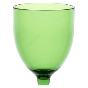 Sada 6 ks Pohár na stopke zelený 440 ml, Fiaba