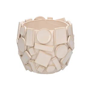 Rituali Domestici Kvetináč "Scomposto" biely - priemer 16,5 cm