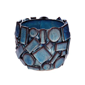 Rituali Domestici Kvetináč "Scomposto" modrý - priemer 16,5 cm