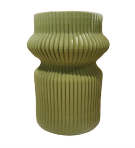 Rituali Domestici Váza "Lino" zelená - priemer 21 cm