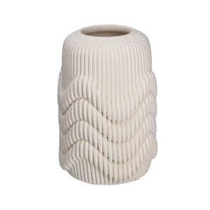 Rituali Domestici Váza "Lino" biela veľkosť M - priemer 20 cm