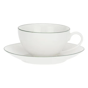 Sada 6 ks – Šálka na čaj s podšálkou Dintorno – Porcelán, 220 ml