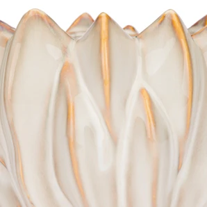 Brassica Dekoratívny kvetináč Ø19×15 cm – Kamenina, sada 2 ks, krémová