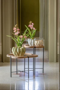 Brassica Dekoratívny kvetináč L – Kamenina, Ø26×16 cm, nebeská modrá