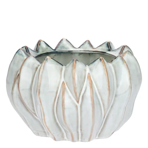 Brassica Dekoratívny kvetináč L – Kamenina, Ø26×16 cm, nebeská modrá