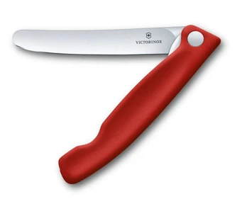 Victorinox Skladací nôž na ovocie a zeleninu – hladká čepeľ - červený