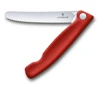 Victorinox Skladací nôž na ovocie a zeleninu – zúbkovaná čepeľ - červený