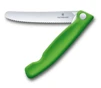 Victorinox Skladací nôž na ovocie a zeleninu – zúbkovaná čepeľ - zelený