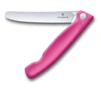 Victorinox Skladací nôž na ovocie a zeleninu – zúbkovaná čepeľ - ružový