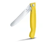 Victorinox Skladací nôž na ovocie a zeleninu – zúbkovaná čepeľ - žltý