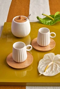 Cukornička s lyžičkou a dreveným vrchnákom 250ml, Intavola 