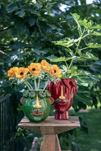 Rituali Domestici Zelená váza M, Arciboldo - porcelán, 27x25x25,5 cm