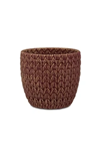 Kvetináč červeno-zlatý M-16,8x16,8x15,5cm, Doppiamaglia 