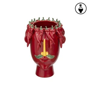 Rituali Domestici Červená váza L, Arciboldo - porcelán, 22,5x22,5x32cm