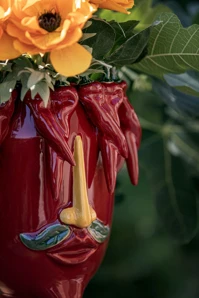 Rituali Domestici Červená váza L, Arciboldo - porcelán, 22,5x22,5x32cm