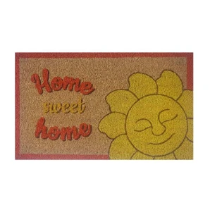 Koberec pred dvere Home Sweet Home so slniečkom, 75x45 cm